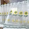 Cortinas de encaje bordado rústico para ventana, visillos estilo americano, cortinas para restaurante y cafetería, cortinas cortas, medio visillos, la fábrica transfronteriza puede enviar en nombre de los clientes