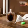 Wow Bolsas con Boquilla de Papel de Aluminio Personalizadas Empaque Bebidas de Medicina Herbal China Jugo de Ciruela Empaque Separado Bolsas de Café Bolsas Transparentes con Boquilla