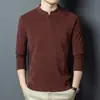 Douyin Live Roupa Íntima Masculina de Pelúcia Dupla Face Outono/Inverno Novo Estilo Amiga da Pele Quente Cor Pura Gola Gaivota Manga Longa Moletom