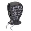 Pasamontañas Estilo Coreano para Mujer, Gorro de Invierno Cálido y Bufanda para el Cuello Integrados, Estilo Fair Isle, Protección para los Oídos, Gorro de Lana Tejido