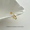 Anillo de Nudo de Mariposa Hueco Estilo Ins Coreano para Mujer Dulce Diseño de Nicho Anillo Abierto Exquisito Versátil Anillo para Dedo Índice