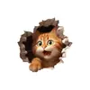 Novo rato e gato de desenho animado criativo transfronteiriço decoração de quarto infantil adesivos de parede autoadesivos 3D 3D PVC removível