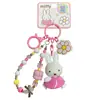 Baimao Original Miffy Coelho Boneca Chaveiro Pingente Feminino Criativo DIY Miçangas Casal Chaveiro Mochila Pingente
