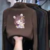 Ropa para Niñas Camiseta de Manga Larga de Terciopelo con Cuello Semi Alto Camiseta Interior Moda Otoño e Invierno Cálida Versátil para Niños Medianos y Grandes