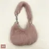 Nova Bolsa de Ombro Único Outono e Inverno 2026, Bolsa Peluda Transversal para Mulheres, Bolsa de Pelúcia, Bolsa de Mão Fofa Outono e Inverno para Mulheres