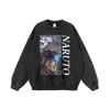 Sudadera con capucha de manga larga holgada para hombre y mujer, con estampado de dibujos animados antiguos, lavados a la moda, estilo nacional de American Street