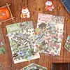 Ver Pegatina de Paisaje Eslite Serie Meow Fun Pabellón de Ocio Año Nuevo Estilo Nacional Paisaje Inmersivo de Descompresión Pegatina