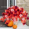 Popular Arreglo de Flores Artificiales de Gloria de la Mañana de 12 Ramas Cesta de Flores de Pétalos para Exteriores Decoración de Planta de Jardín Paisajismo Cesta de Flores Artificiales