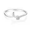 TEMU Venta Caliente Anillo Pequeño de Cola de Pez de Plata de Ley S925 Anillo Sencillo Pequeño y Fresco Liso para Mujer Anillo de Nicho Distintivo para Mujer