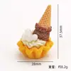 Cono de Helado 3D Paleta de Verano Comida en Miniatura Juguete Adorno para Casa de Muñecas Colgante Joyería Hecha a Mano DIY Accesorios