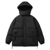Chegada Nova 2026 Jaqueta Casual de Algodão Masculina Moda Tendência Solta Tamanho Grande Bloco de Cores Com Capuz Casaco de Algodão Roupa Externa Masculina