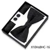 Conjunto de 3 Peças Gravata Borboleta Lenço de Bolso Masculino Caixa de Presente Decoração de Camisa para Casamento Banquete Gravata Borboleta Flor de Gravata Fabricante
