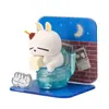 Figura de Coelha Rogue Fofa Cocô Caixa Surpresa Artesanato em Resina com Efeito de Iluminação Adorável para Mesa Presente para Estudante