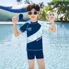 Liquidación de Trajes de Baño para Niños Trajes de Baño Infantiles Niños Traje de Baño de Una Pieza Dividido Bañador de Doble Capa Natación Estilo de Liquidación Verano