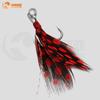 Pluma tanque de sangre tres anzuelo para el pelo tres anzuelo tanque de sangre anzuelo triple señuelo falso a juego anzuelo de ancla triple anzuelo con púas venta al por mayor