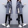 Moletom Manga Longa Patchwork Xadrez Falso Duas Peças para Mulheres, Nova Coleção Primavera 2026, Blusa Meio-Comprimento Solta com Capuz
