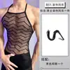 Nuevo Conjunto de Lencería Erótica para Hombre de Lobe, Transparente con Calados Sexy Pura Pasión Ropa de Dormir, Ropa de Malla Seductora, Combinación Tallas Grandes