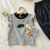 Conjunto de Verano para Niñas 2026 Nuevo Elegante Casual Chaleco Delgado y Pantalones Anti-Mosquitos Conjunto de Dos Piezas para Niños