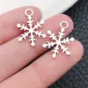 Mezcla de 20 colgantes de plata antigua de Navidad con forma de muñeco de nieve y copo de nieve de Papá Noel, accesorios de joyería para pulseras.