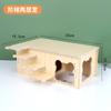 Fabricante Atacado Ninho de Hamster Madeira Maciça Casinha Pequena com Escadas Ninho para Dormir Esconderijo Hamster Dourado Vila de Luxo Suprimentos de Brinquedo