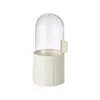 Caixa Organizadora de Cosméticos Rotativa com Porta Deslizante Transparente, Porta-Canetas, Batom, Lápis de Sobrancelha, Pincéis de Maquiagem e Suprimentos de Mesa