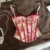 Camisola com Estampa Floral para Mulheres 2026 Novo Estilo, Top Tubo Vermelho Sexy para Usar por Cima