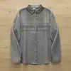 Colección Otoño 2026 Cardigan de Gasa de Doble Capa Rayado Bordado Estilo Japonés de Dibujos Animados Camisa de Manga Larga Top de Algodón Amigable con la Piel para Mujer