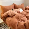 Ins Estilo Blogger Camelia Terciopelo Leche Juego de Cuatro Piezas Tipo A Coral Tallado Terciopelo Funda de Edredón Otoño e Invierno Juego de Tres Piezas para Dormitorio