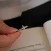 Anillo de Apilamiento Estilo Socialité Mil Oro Fresco y de Moda Versátil Temperamento Suave Alto Valor Anillo Abierto para Dedo Índice