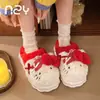 2026 Nuevo Pañuelo Sanrio Pantuflas de Algodón para Mujer Lindas Versátiles Cómodas Cálidas Antideslizantes de Punta Cerrada Zapatos para Mejor Amiga