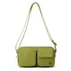 Zorro Colorido Nuevo 2026 lulu mismo estilo bolsa de tela de un solo hombro bandolera bolsa pequeña multibolsillos tela de nailon bolsa para mujer