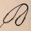 Colar Casual com Corda Joias DIY Pingente de Abelha de Jade Cera de Abelha Cordão Trançado Corda de Colar Semi-acabada Ajustável