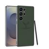 Adecuado para Funda de Teléfono Móvil Samsung S26Ultra, Cuero Liso Cabeza de Alce S25U Agujero Fino Personalizado Anticaídas S24U Funda Protectora