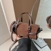 Bolso Cilíndrico Portátil de Nicho Transfronterizo para Axila para Mujer 2025 Nueva Moda Retro Bolso de Hombro Único Cruzado Bolso Casual para Commuter