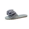 Zapatillas Planas con Estampado Estilo Ins Coreano y Moño para Verano para Casa Zapatillas de Suela Suave para Uso Exterior Sandalias Antideslizantes