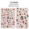 Adesivos de Unha Cartoon Fofo Vermelho Internet Borboleta Florzinhas Relevo 5D Boneco de Neve de Natal Vários Tipos de Adesivos de Unha