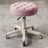Taburete de Belleza, Taburete Giratorio Ajustable para Salón de Belleza, Taburete de Peluquería, Taburete Redondo para Barbería, Silla Redonda para Maquillaje en Casa