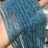 Apatita azul natural facetada semiacabada corrente longa pulseira diy colar clavícula contas soltas facetadas de apatita acessórios