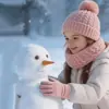 Gorro de punto de moda europea y americana para mujer, gorro de invierno, gorro pullover de lana de color liso, tejido, a prueba de frío, cálido, forrado de polar, sin visera