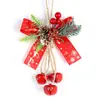Novos Enfeites Pendentes de Natal Transfronteiriços: Laços, Pinhas, Sinozinhos, Galhos de Flores Artificiais, Arranjo de Feriado Pequenas Decorações Penduradas