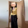 Cardigan de Punto Suelto con Botones de Manga Larga para Mujer, Estilo Coreano, Antienvejecimiento, Nuevo para Primavera/Otoño, Color Sólido, Ajuste Delgado, Capa Interior, Simple de Alta Gama