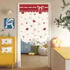 Cortina de Puerta de Forma Irregular Color Crema para Dormitorio, Cortina Divisoria para Uso Doméstico, Cortina de Tela sin Perforaciones para Baño, Media Cortina para Cocina y Estudio