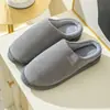 Pantuflas de algodón para casa para mujer para otoño e invierno, pantuflas cálidas de felpa para interior para parejas, pantuflas de algodón felpudo antideslizantes para hombre en invierno