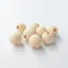 Accesorios para joyería DIY al por mayor material de cuentas cuentas color madera cuentas redondas cuentas de hilo cuentas de madera cuentas sueltas precio de fábrica ventas directas