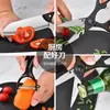 Cuchillo de cocina cuchillo para rebanar cuchillo de chef tijeras de cocina pelador traje de combinación multicolor cuchillo de cocina en stock al por mayor