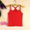 Camisola de Algodón Corta de Cintura Alta para Mujer, Ropa Interior Deportiva Ajustada para Otoño con Hermoso Diseño en la Espalda, Venta al por Mayor