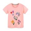26 Verano Nuevo Estilo Camiseta para Niñas Estilo Europeo y Americano Moda Estampada Manga Corta Camiseta Infantil Algodón Tejido Camiseta Deportiva para Niños Venta al por Mayor
