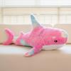 Almohada de Tiburón Arcoíris Camuflaje Transfronteriza, Muñeco de Peluche de Tiburón Teñido Anudado, Muñeca para Dormir, Regalo, Venta al por Mayor