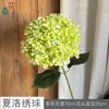 Hortensia Charlotte Tallo Único Diámetro Extra Grande Fondo de Boda para Hortensias Pared de Flores Flor de Seda Accesorio de Fotografía Flor Artificial Decorativa