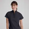 Tops exfoliantes reductores con ajuste a la cintura para mujer para salones de belleza, centros de cuidado posparto, clubes de spa, clínicas dentales, uniformes de trabajo y uniformes de enfermería